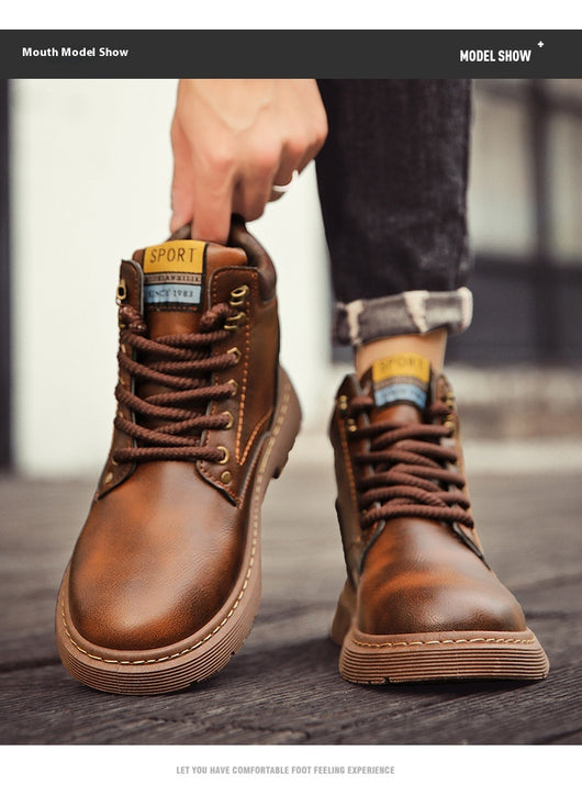 Botas Martin de Cuero Retro Estilo Británico - Hombre - Image 11