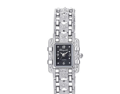 Reloj Cuadrado Estilo Romano con Diamantes y Movimiento 68 - Image 5
