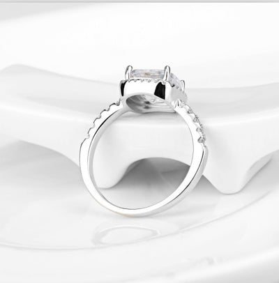 Anillo de Plata Esterlina 925 con Diamante Cuadrado - Image 5
