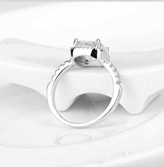 Anillo de Plata Esterlina 925 con Diamante Cuadrado - Image 5