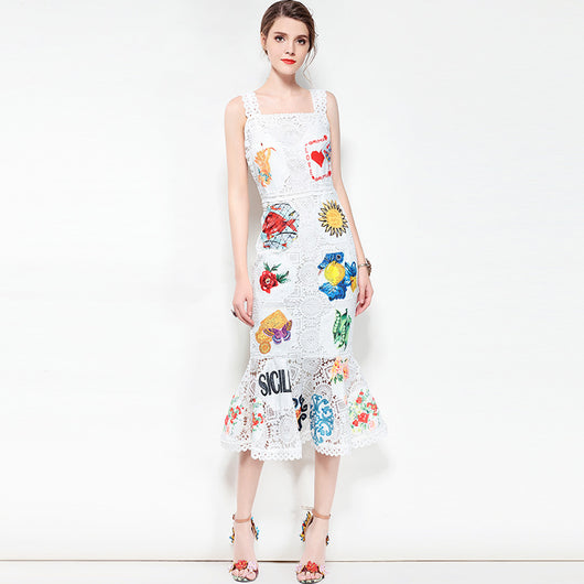 Vestido Largo de Encaje Elegante - Image 4