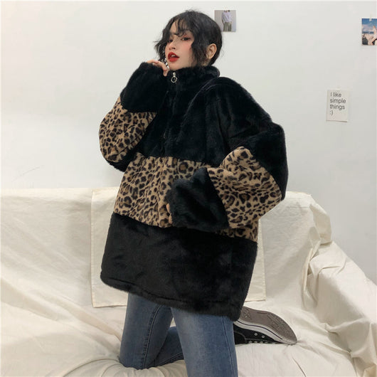 Buzo Cuello Alto con Cierre Estampado Leopardo - Image 8