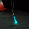 Fashion Time Hourglass Crystal Drift Bottle Pendant Noctilucent Necklace Azul