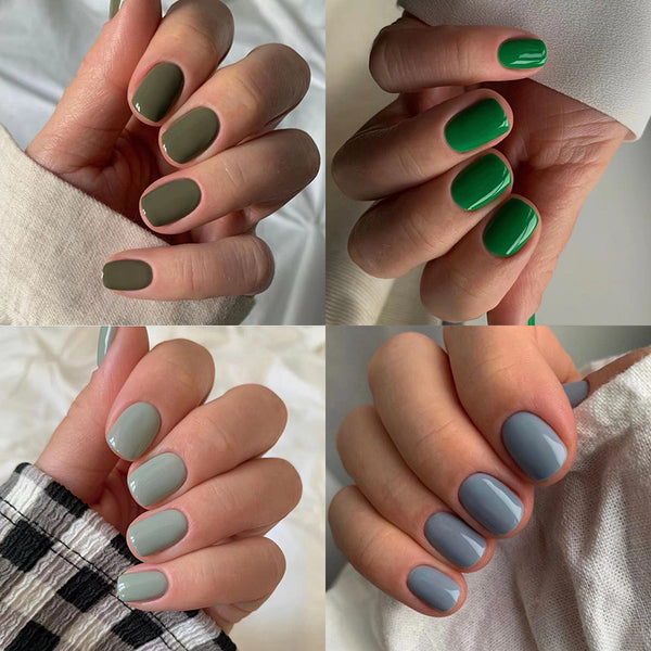 Uñas Postizas de Color Sólido - Adhesivas Removibles Lista para Usar