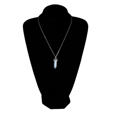 Collar Colgante de Cristal Forma Bala Corto para Escote - Image 3