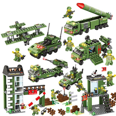 Bloques de Construcción Portaaviones Militar Policía para Niños - Image 19