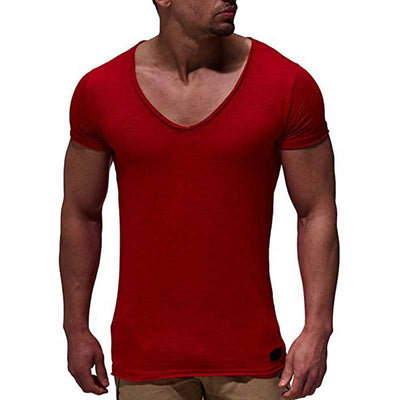 Camiseta Slim Fit Cuello V Hombre - Ligera y Fresca para Verano - Image 4