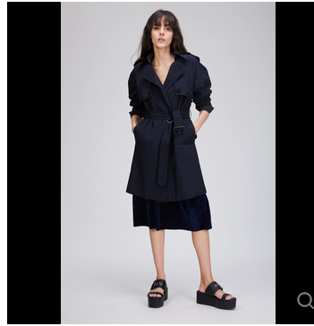 Abrigo Trench Coat Ejecutivo para Mujer con Cinturón - Elegancia Casual y Formal - Image 9