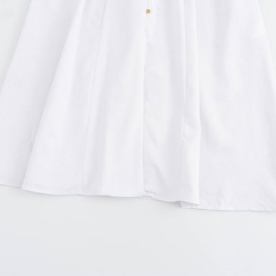 Vestido Camisero Midi de Lino Mezclado - Diseño Suelto y Versátil para Mujer - Image 4
