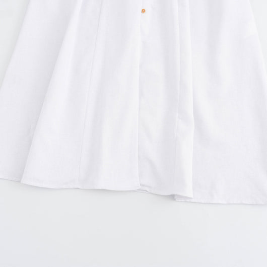 Vestido Camisero Midi de Lino Mezclado - Diseño Suelto y Versátil para Mujer - Image 4