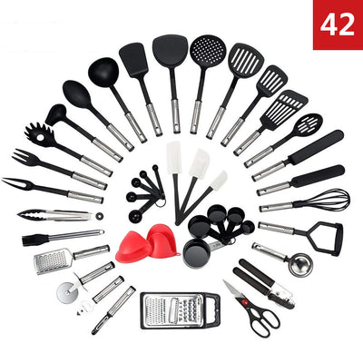 Juego de Utensilios de Cocina 42 Piezas Nylon con Mango Acero Inoxidable - Image 7