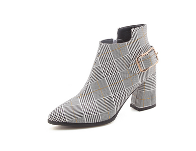 Botas Invierno Mujer Talla Grande - Diseño Escocés con Cierre Lateral - Image 6