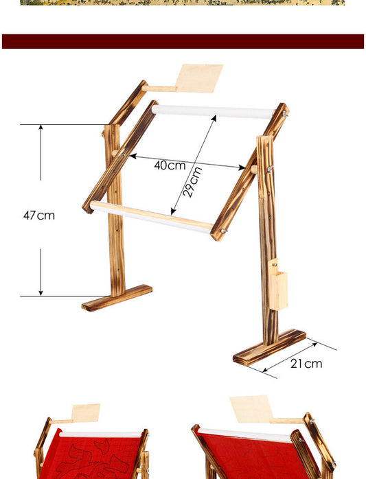 Marco Antiguo para Punto de Cruz en Madera Maciza Tamaño Pequeño - Image 2