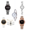 Reloj Femenino con Pulsera de Cuero PU y Juego de Brazalete Aleación