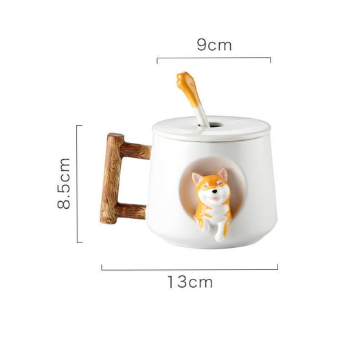 Taza de Cerámica Shiba Inu y Corgi para Parejas - Image 13