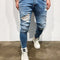 Pantalones Slim Fit Deshilachados con Stretch