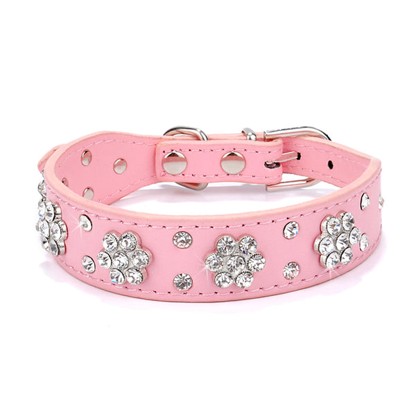Correa para Perro y Gato de Terciopelo Coreano con Brillantes - Diseño Premium y Confortable