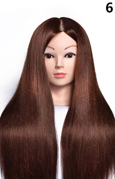 Cabeza de Práctica para Peluquería con Cabello Natural - Image 8