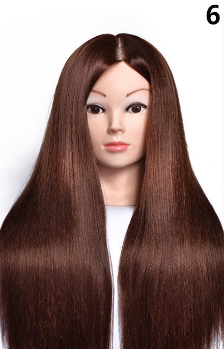 Cabeza de Práctica para Peluquería con Cabello Natural - Image 8