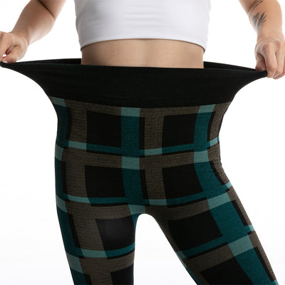 Leggings Jacquard de Cuadros Diosa de Cintura Alta para Mujer - Image 6