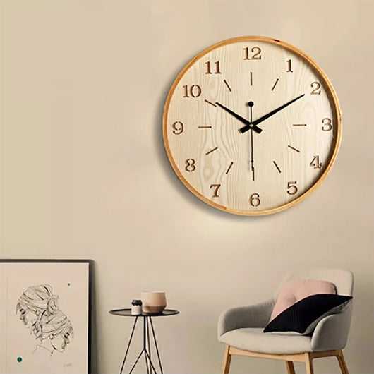 Reloj de Pared Minimalista en Madera Maciza - Image 2