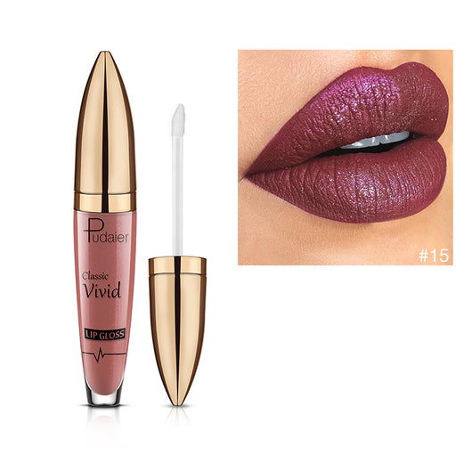 Brillo Labial Diamante Pudaiier Efecto Perlado Mate - Image 7