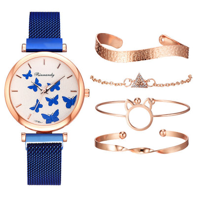 Set de Reloj de Cuarzo con Esfera de Mariposa - Image 21