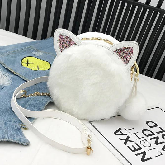 Bolso Mensajero Princesa Infantil de Peluche Suave Mediano para Niñas - Image 4