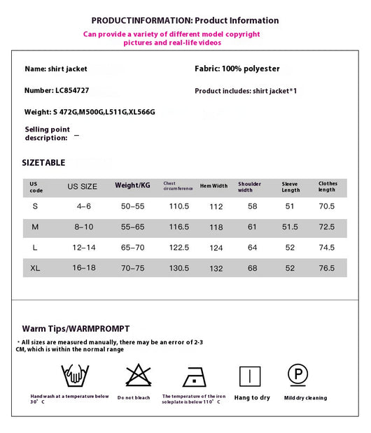 Chaqueta Camisera Patchwork de Pana para Mujer - Otoño e Invierno - Image 8