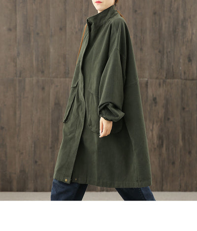 Chaqueta Impermeable Suelta Talla Grande para Mujer - Abrigo Deportivo de Manga Larga - Image 8