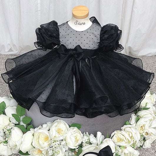 Vestido Princesa Niña Negro Tutú Esponjoso - Image 8