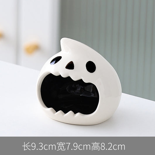 Cenicero de Cerámica con Fantasma para Halloween — Blanco - Image 11