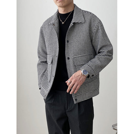 Chaqueta de Lana Suelta con Solapa Elegante para Hombre - Image 10