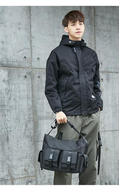 Bolsa Crossbody de Lona Utilitaria Estilo Japonés para Hombre - Image 10