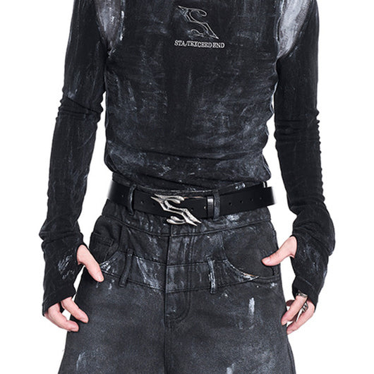 Camiseta Ajustada Manga Larga Graffiti Urbano para Hombre - Image 2