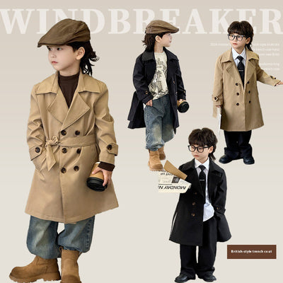 Abrigo Largo Infantil Británico Elegante y Moderno - Image 10