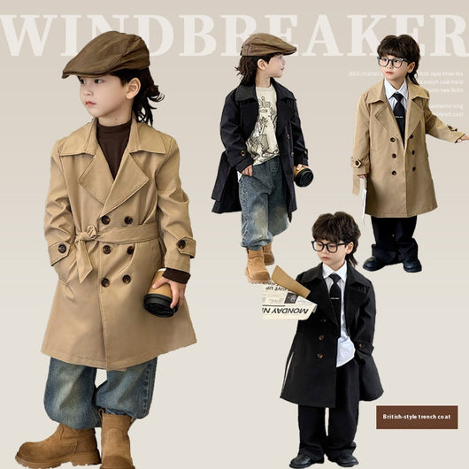 Abrigo Largo Infantil Británico Elegante y Moderno - Image 10