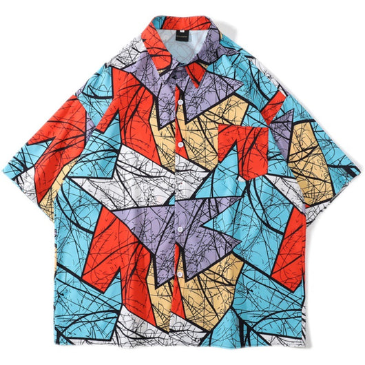 Camisa Oversize Suelta de Manga Corta Estilo Urbano - Image 18