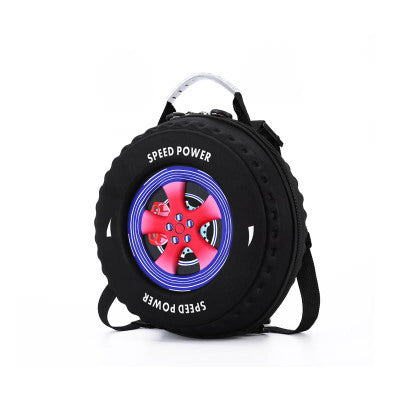Mochila Pequeña para Niños Personalizada - Diseño 3D de Llanta para Kínder - Image 8