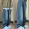Calça Jeans Feminina de Cintura Alta e Perna Larga