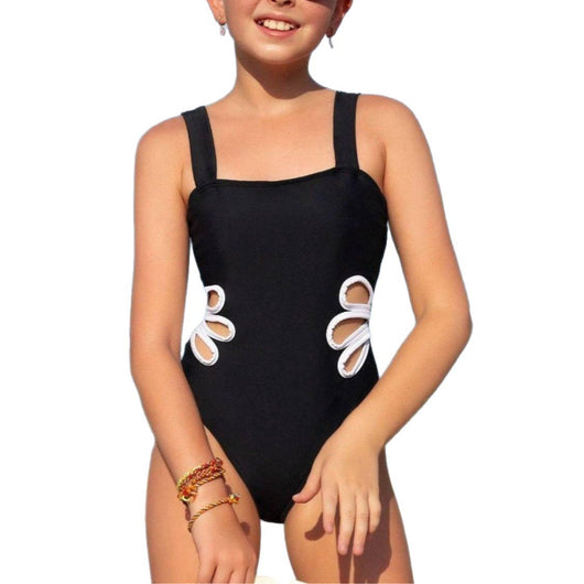Traje de Baño Niña Enterizo con Detalles Calados - Image 2