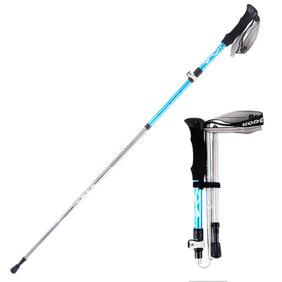 Bastones de Trekking Plegables de Aluminio con Cierre Externo - 5 Secciones Portátiles - Image 12