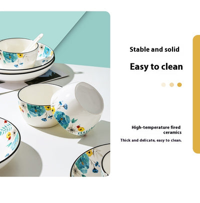 Juego de Vajilla Bone China con Diseño Floral - Image 13