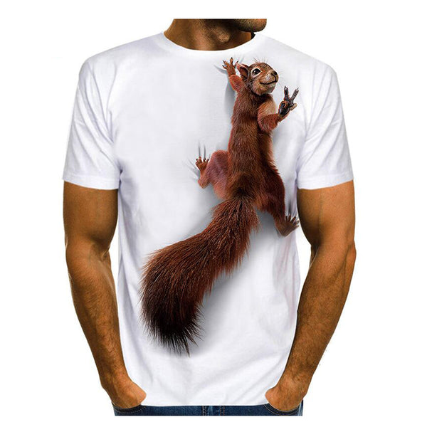 Playera Estampado Animal 3D - Diseño Adorable y Moderno