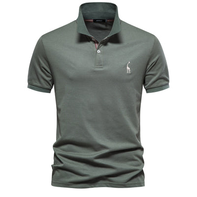 Polo Clásico para Hombre con Bordado de Venado - Diseño Básico Manga Corta - Image 8