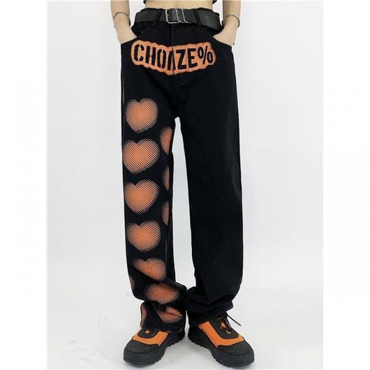 Overol Estampado Love Letter Unisex - Pantalón Recto Holgado - Image 5