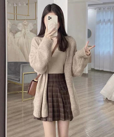 Cardigan Tejido Cuadros para Mujer - Comodidad sin Esfuerzo - Image 10