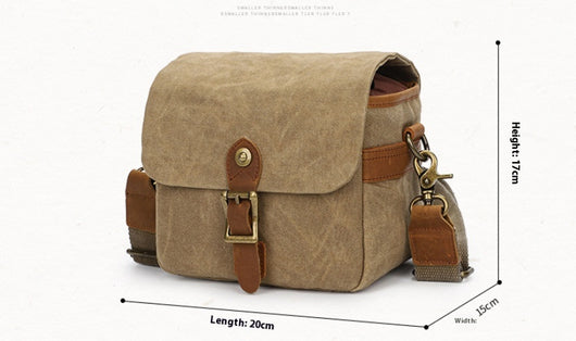Bolsa para Cámara SLR de Lona de Algodón con Forro Impermeable - Image 9