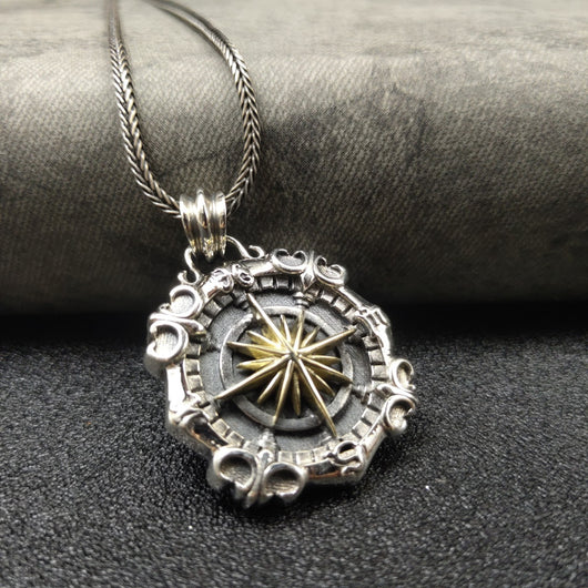 Dije Brújula Profundidades Plata 925 para Hombre - Image 7