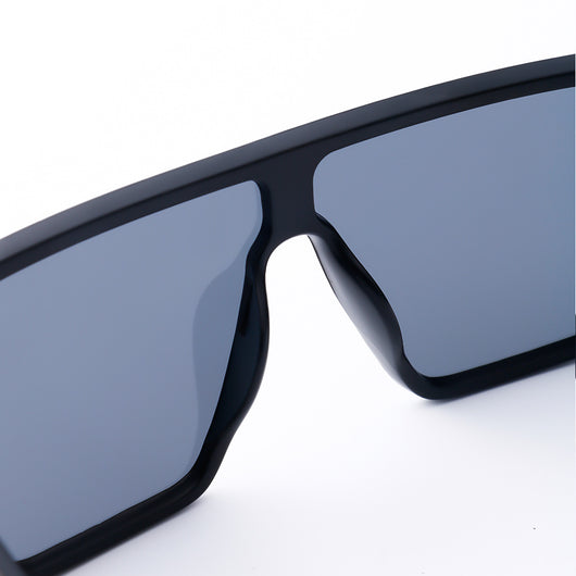 Black frame sports cycling sunglasses with vibrant purple polarized shield lenses, ideal for biking and outdoor activities. - Image 26